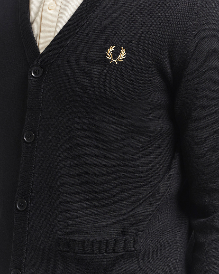 Herr | Tröjor | Fred Perry | Classic Cardigan Black