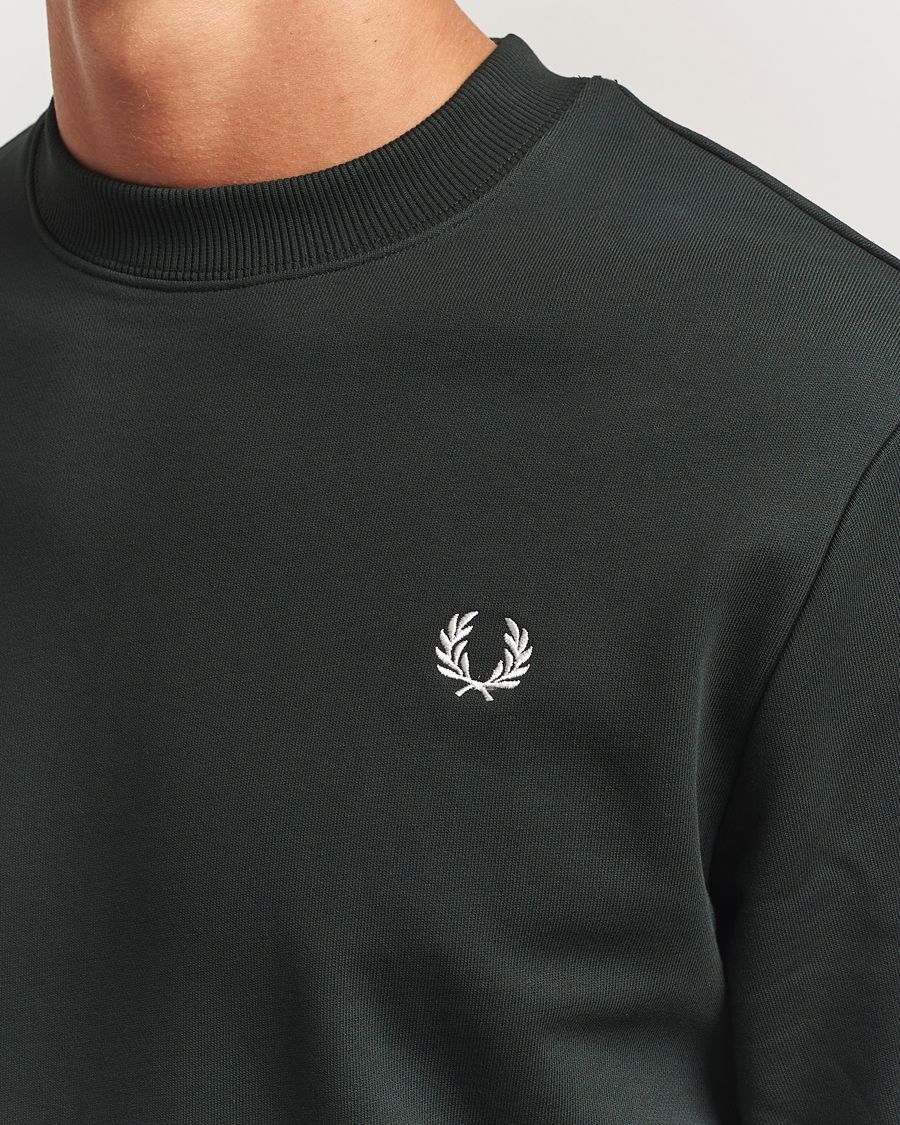 Herr | Tröjor | Fred Perry | Crew Neck Sweatshirt Night Green