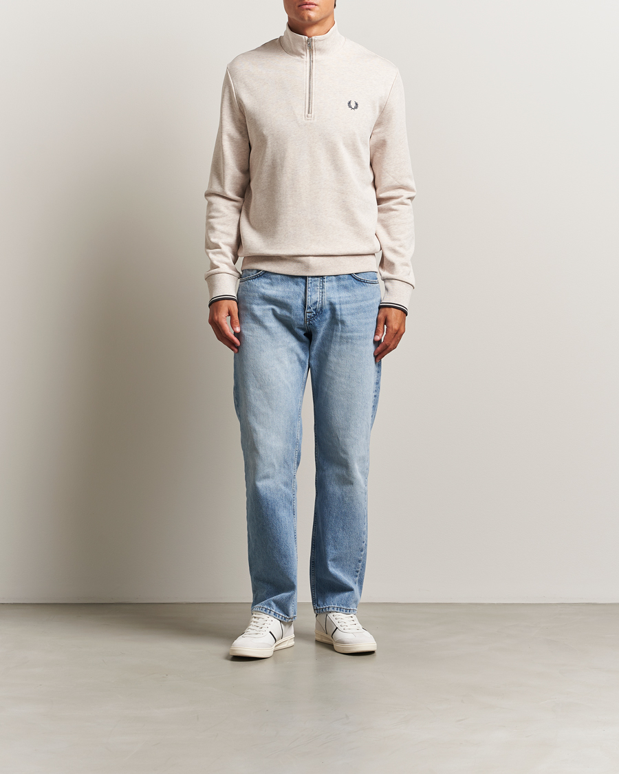 Herr | Tröjor | Fred Perry | Half Zip Sweatshirt Porrigde Marl