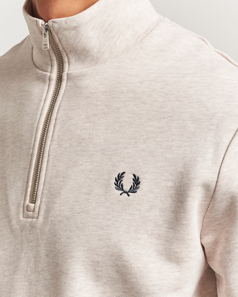 Herr | Tröjor | Fred Perry | Half Zip Sweatshirt Porrigde Marl