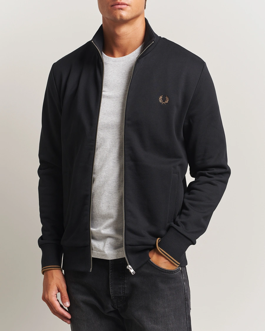 Herr | Tröjor | Fred Perry | Full Zip Sweatshirt Black