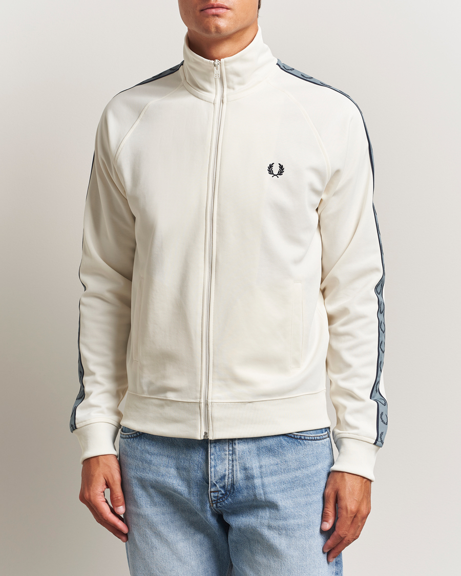 Herr | Tröjor | Fred Perry | Taped Track Jacket Ecru