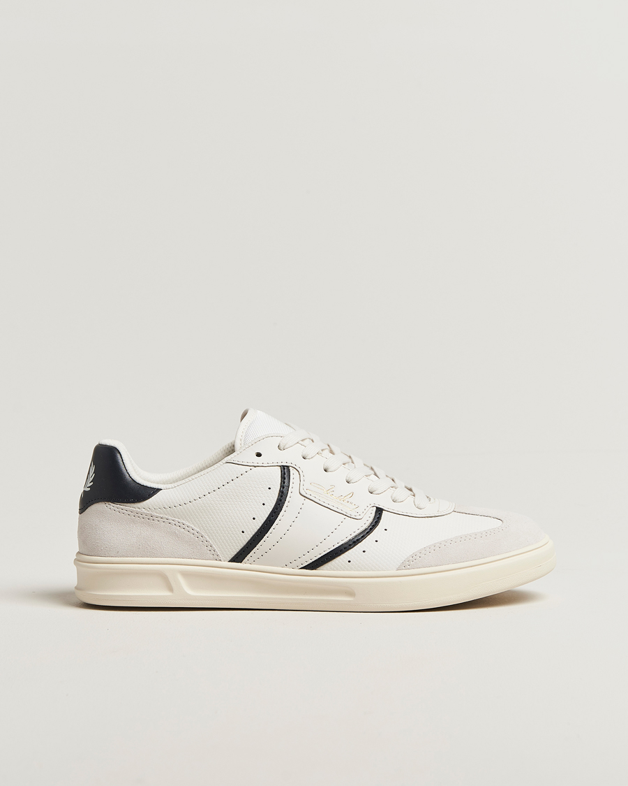 Herr | Sneakers | Fred Perry | B4 Leather/Suede Sneaker Snow White
