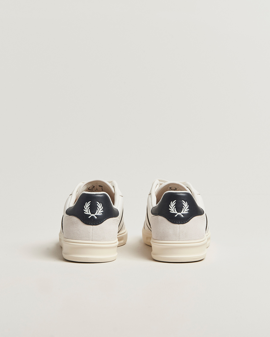 Herr | Sneakers | Fred Perry | B4 Leather/Suede Sneaker Snow White