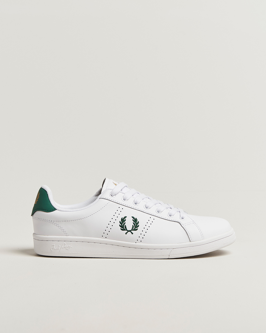 Herr | Sneakers | Fred Perry | B721 Leather Sneakers White/Green