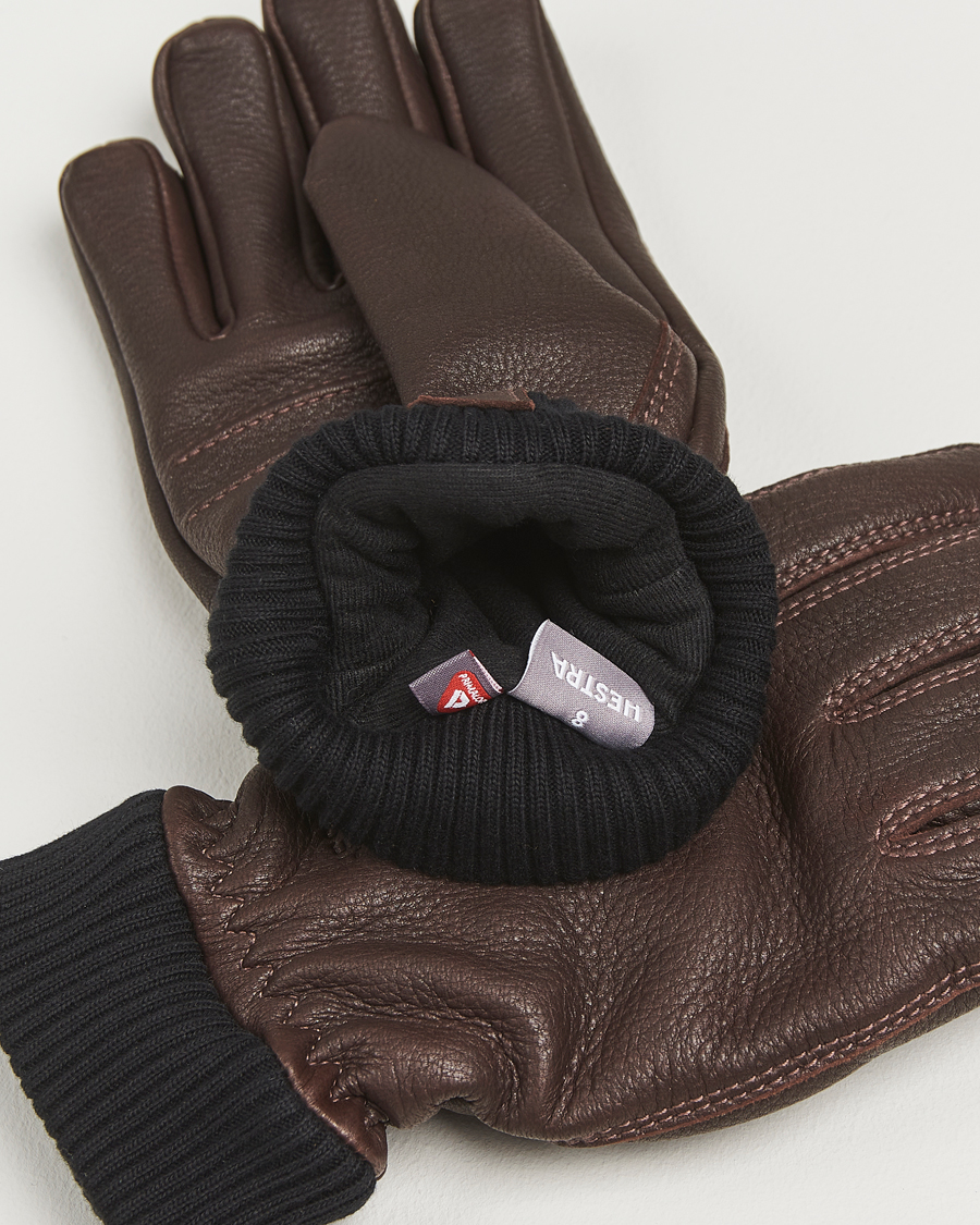 Herr | Handskar | Hestra | Tore Deerskin Primaloft Lined Glove Chocolate