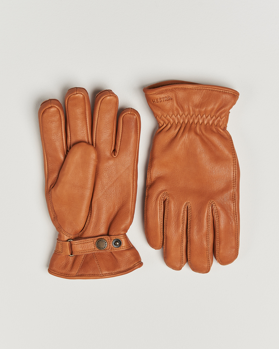 Herr | Handskar | Hestra | Burensvik Deerskin Wool Pile Glove Cognac