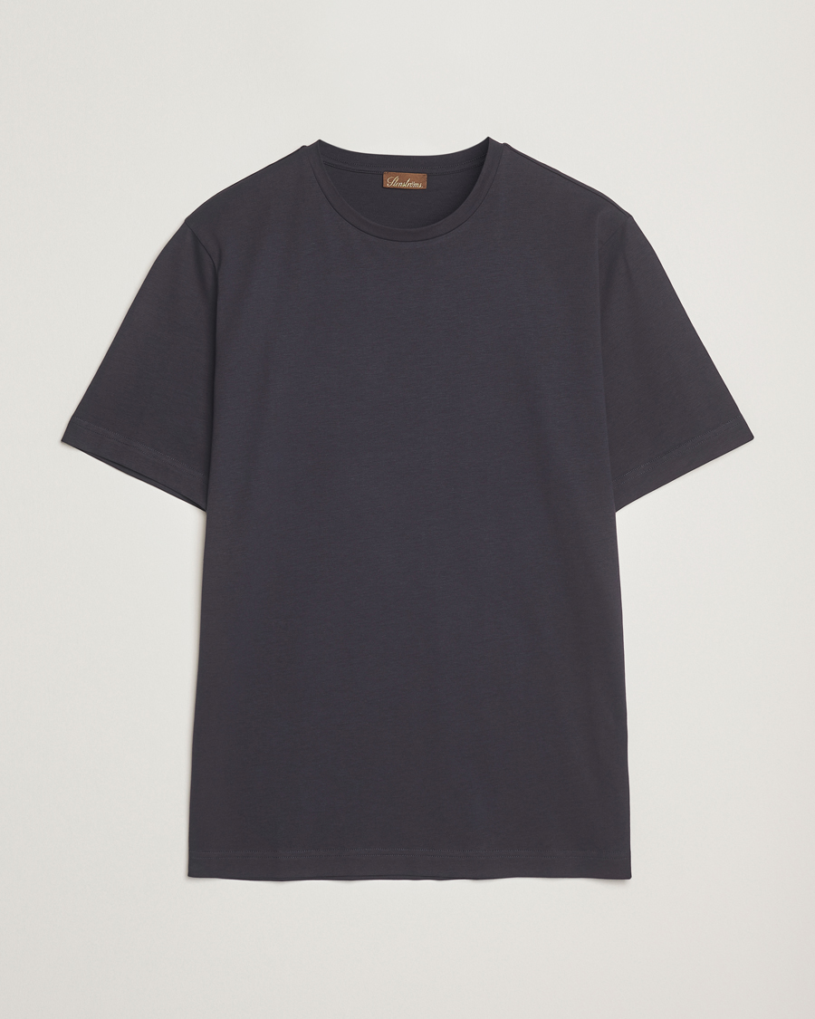 Herr | T-Shirts | Stenströms | Supima Cotton T-Shirt Navy