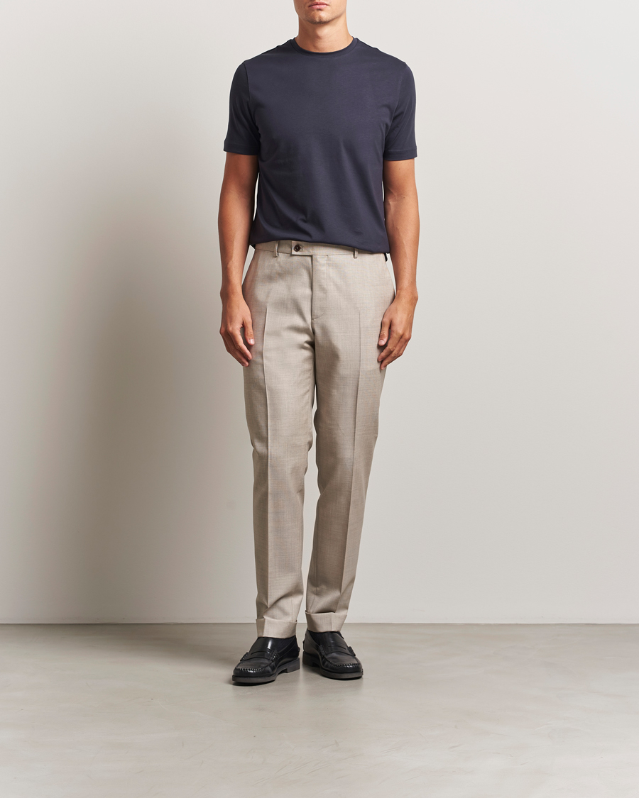 Herr | T-Shirts | Stenströms | Supima Cotton T-Shirt Navy