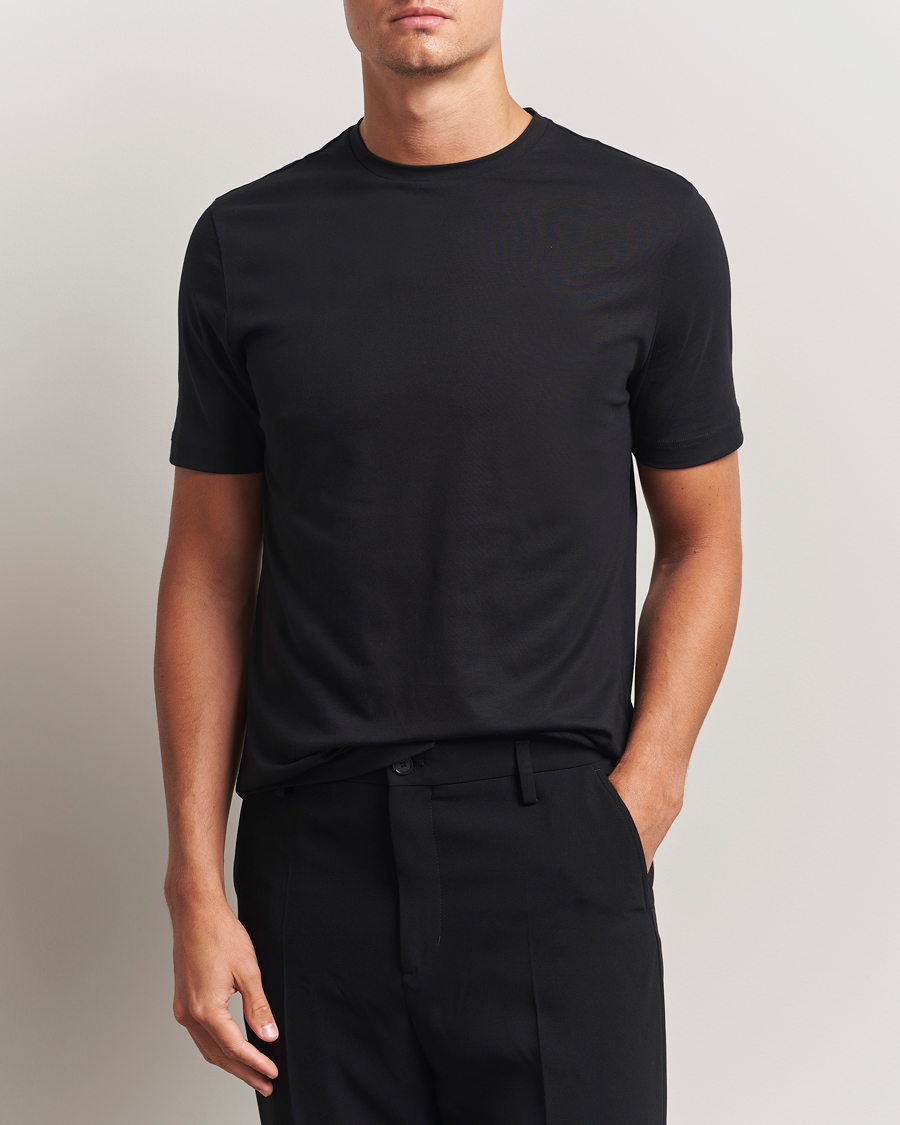 Herr | T-Shirts | Stenströms | Supima Cotton T-Shirt Black