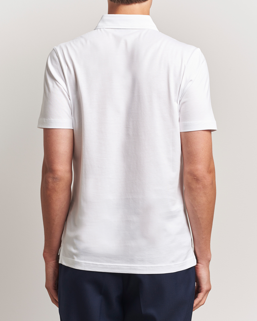 Herr | Pikéer | Stenströms | Supima Cotton Polo Shirt White