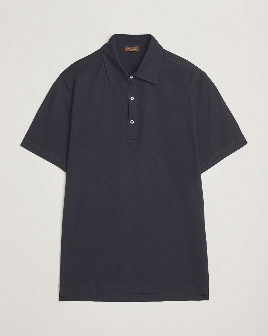 Herr | Pikéer | Stenströms | Supima Cotton Polo Shirt Navy