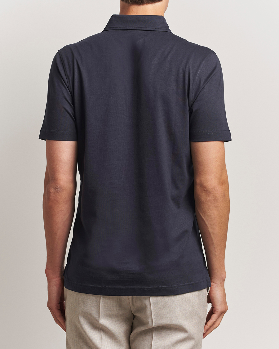 Herr | Pikéer | Stenströms | Supima Cotton Polo Shirt Navy