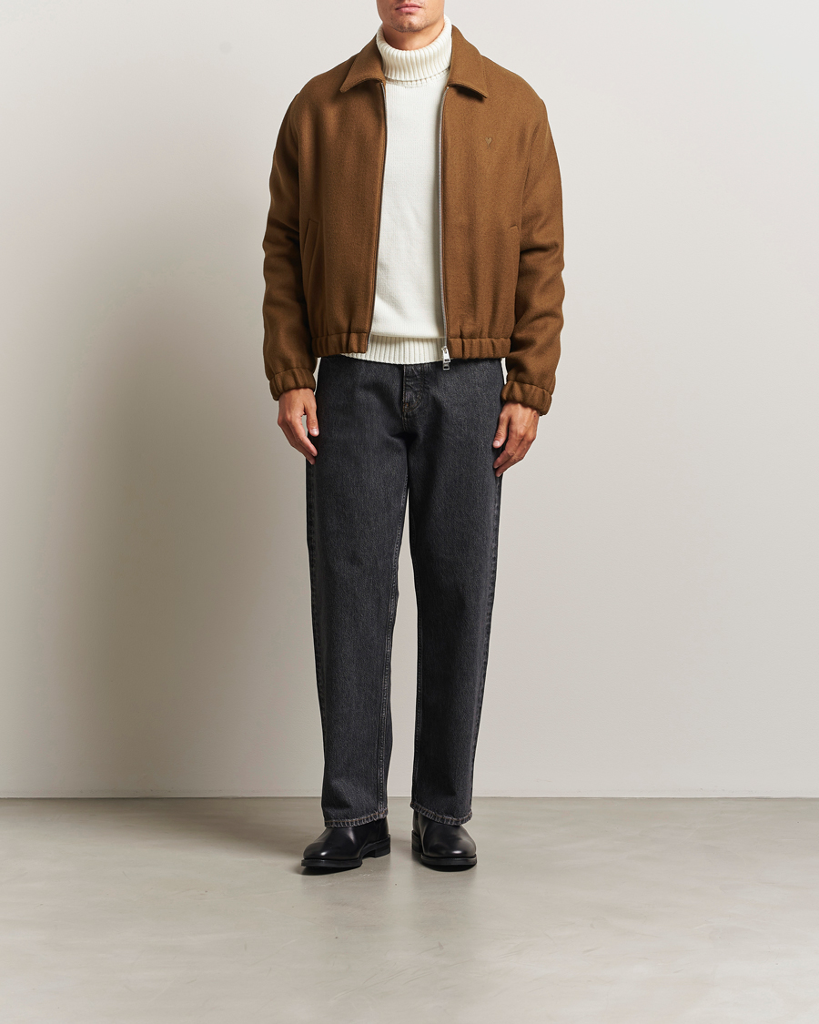 Herr | Jackor | AMI | Boiled Wool Jacket Noisette