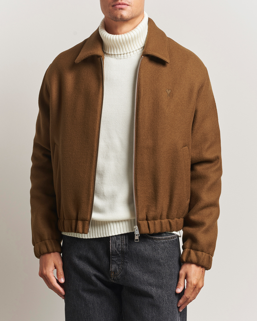 Herr | Jackor | AMI | Boiled Wool Jacket Noisette