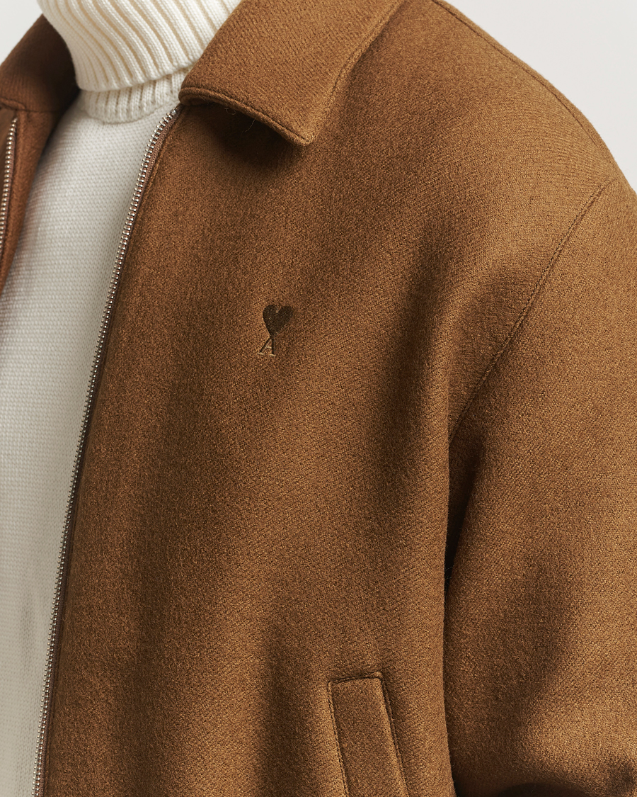 Herr | Jackor | AMI | Boiled Wool Jacket Noisette