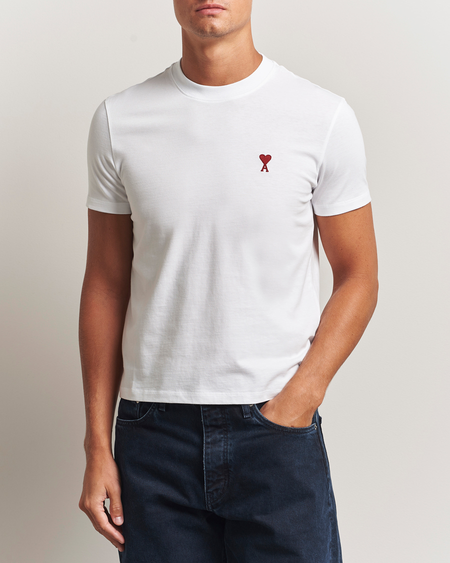 Herr | T-Shirts | AMI | Heart Logo T-Shirt White
