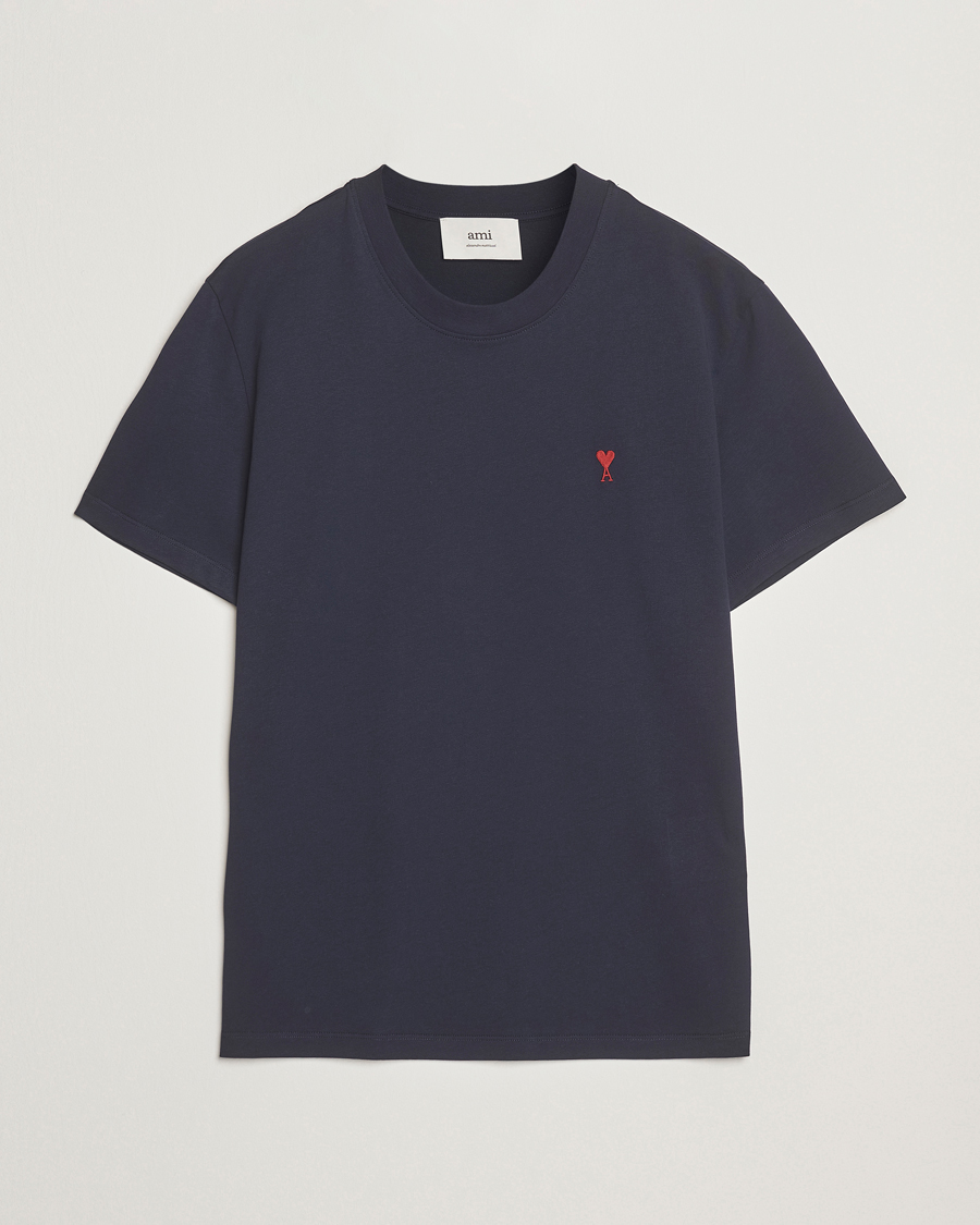 Herr | T-Shirts | AMI | Heart Logo T-Shirt Night Blue