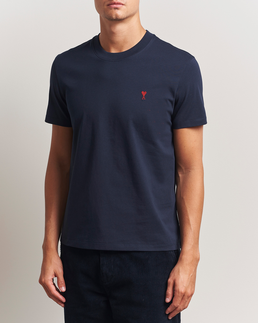 Herr | T-Shirts | AMI | Heart Logo T-Shirt Night Blue