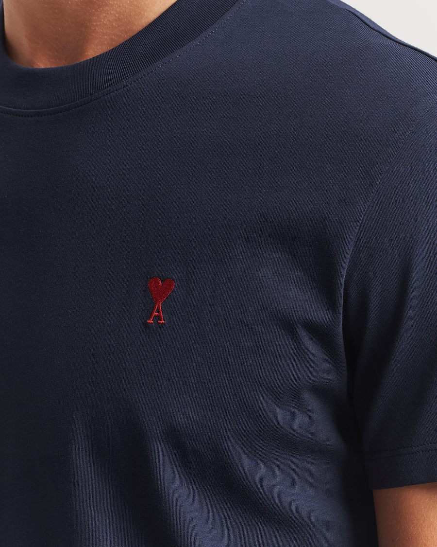 Herr | T-Shirts | AMI | Heart Logo T-Shirt Night Blue