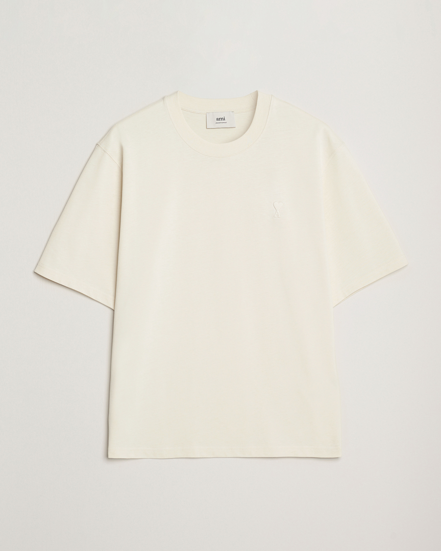 Herr | T-Shirts | AMI | Tonal Heart Logo T-Shirt Ivory