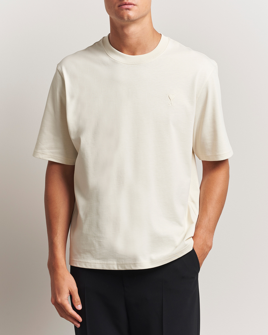 Herr | T-Shirts | AMI | Tonal Heart Logo T-Shirt Ivory