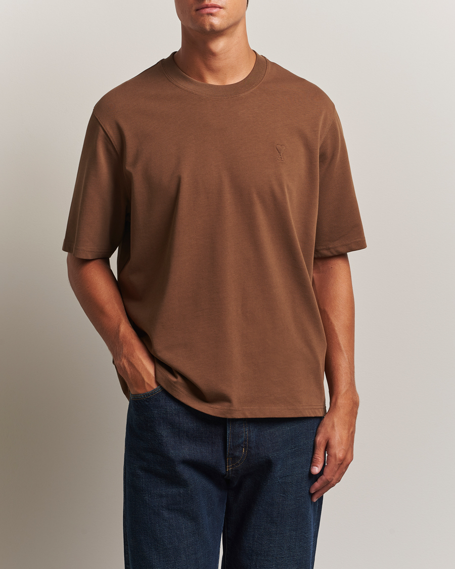 Herr | T-Shirts | AMI | Tonal Heart Logo T-Shirt Noisette