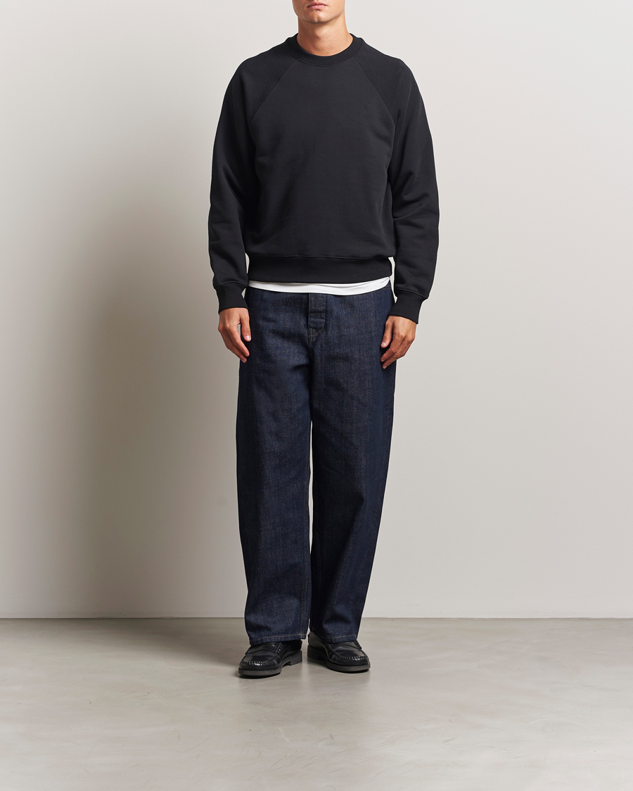 Herr | Tröjor | AMI | Tonal Heart Logo Sweatshirt Black