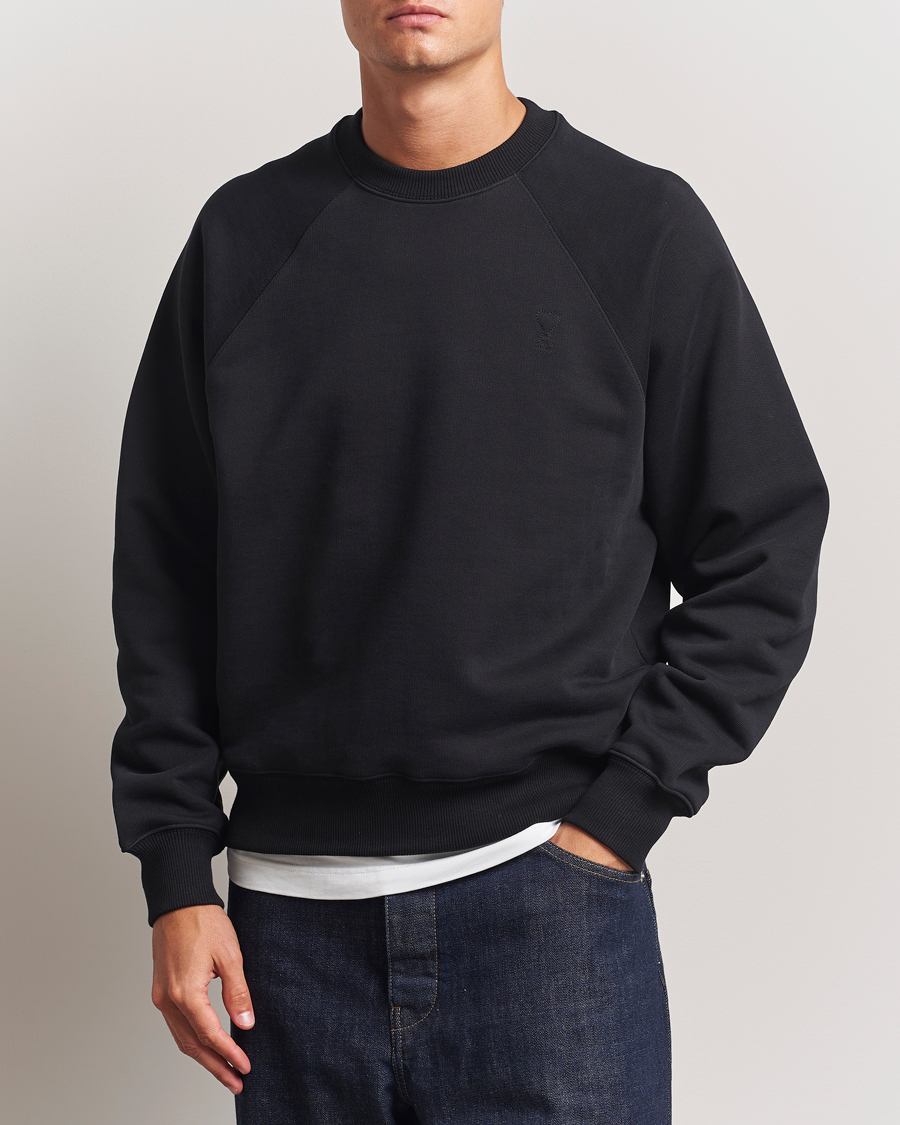 Herr | Tröjor | AMI | Tonal Heart Logo Sweatshirt Black