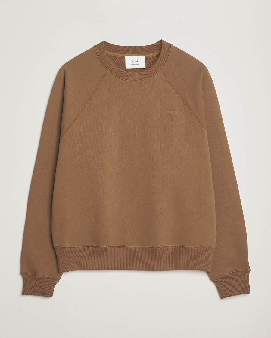 Herr | Tröjor | AMI | Tonal Heart Logo Sweatshirt Noisette