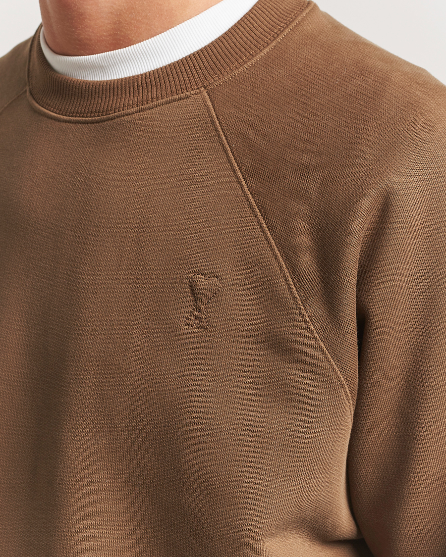 Herr | Tröjor | AMI | Tonal Heart Logo Sweatshirt Noisette