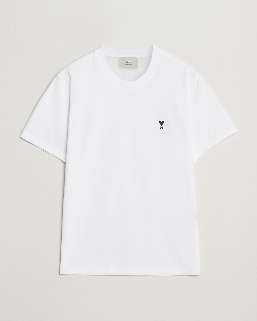Herr | T-Shirts | AMI | Black Heart Logo T-Shirt White