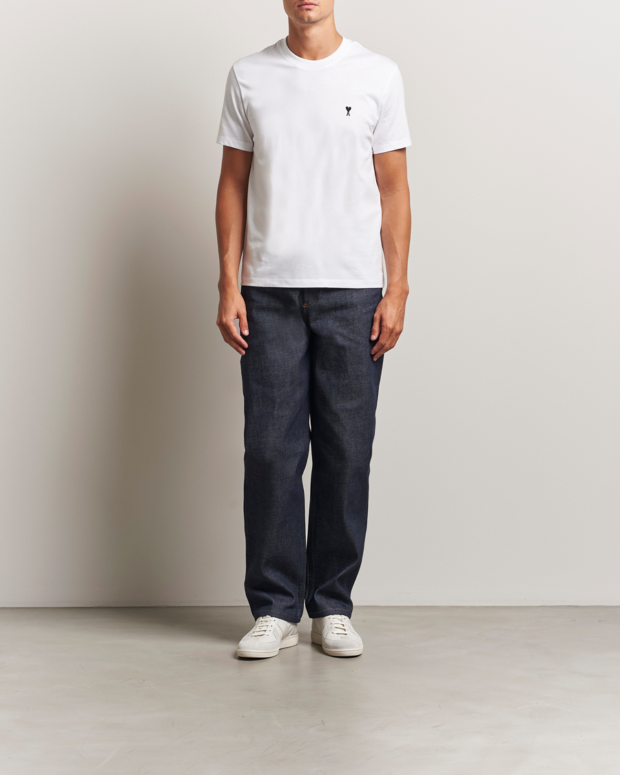 Herr | T-Shirts | AMI | Contrast Heart Logo T-Shirt White