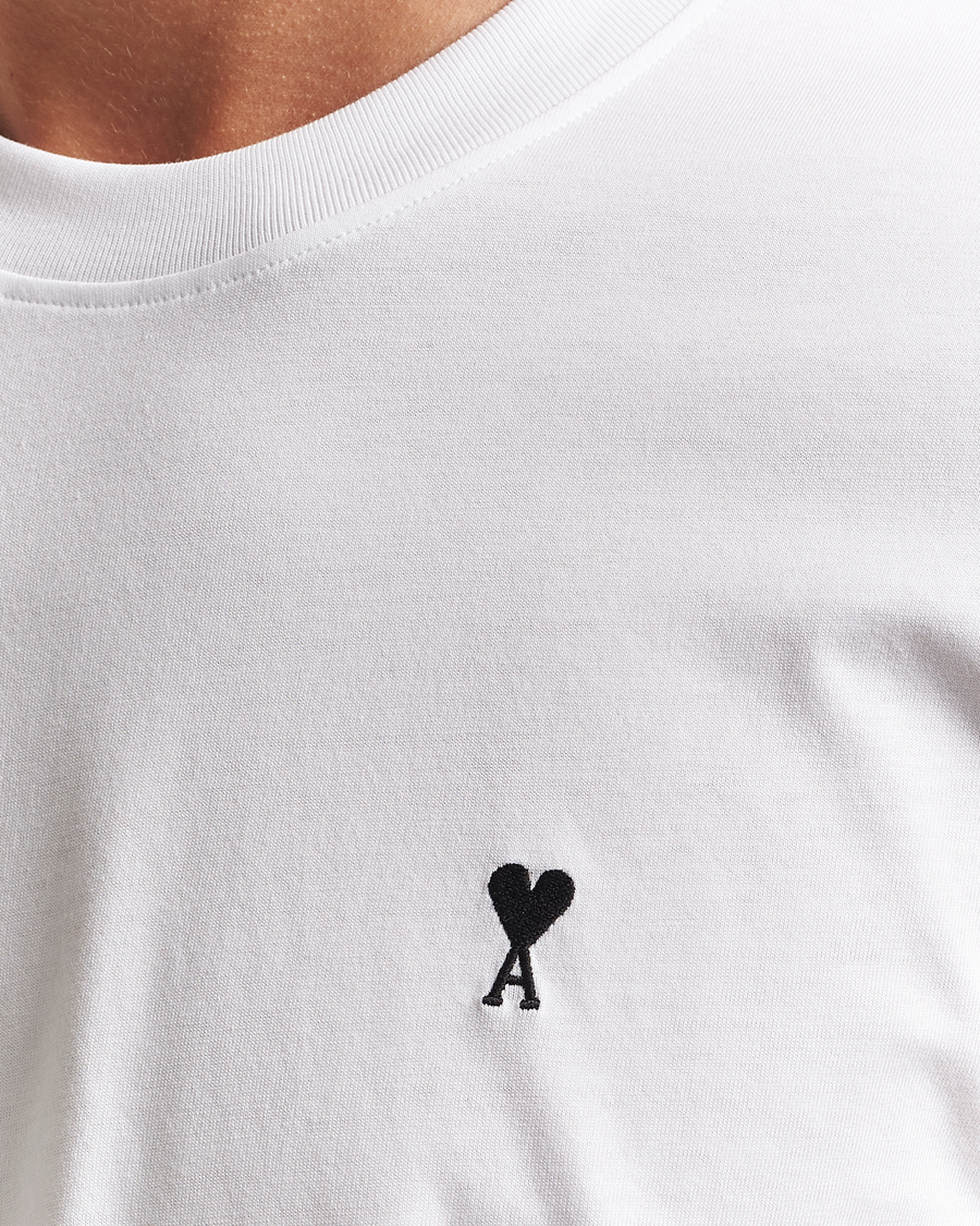 Herr | T-Shirts | AMI | Contrast Heart Logo T-Shirt White