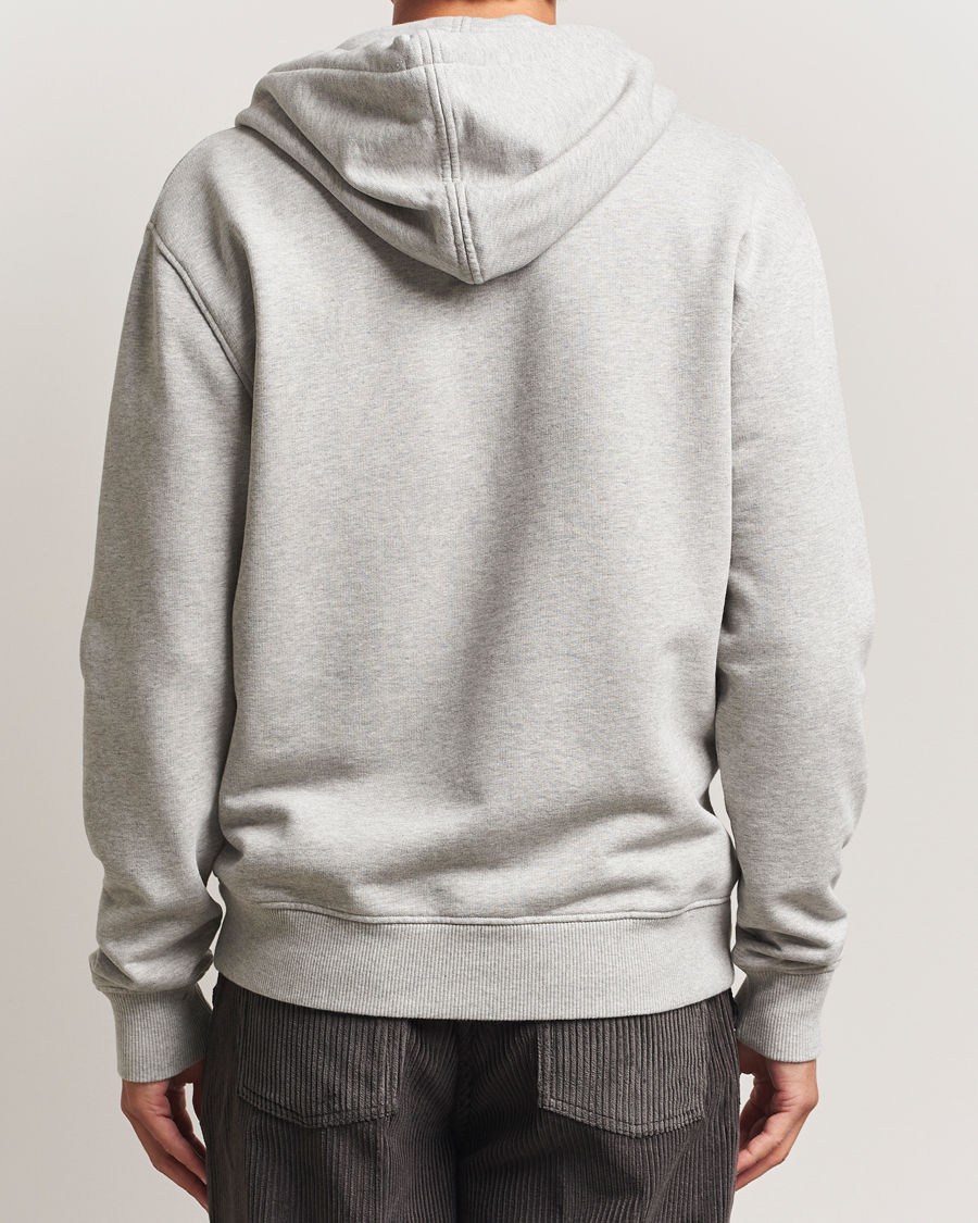 Herr | Tröjor | AMI | Black Heart Logo Full Zip Hoodie Grey Heather