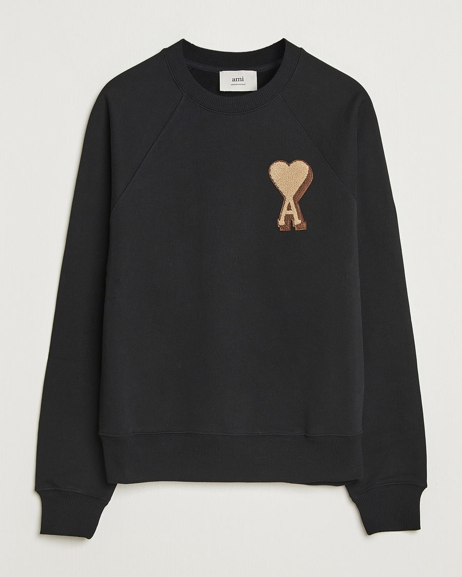 Herr | Tröjor | AMI | Patch Heart Sweatshirt Black