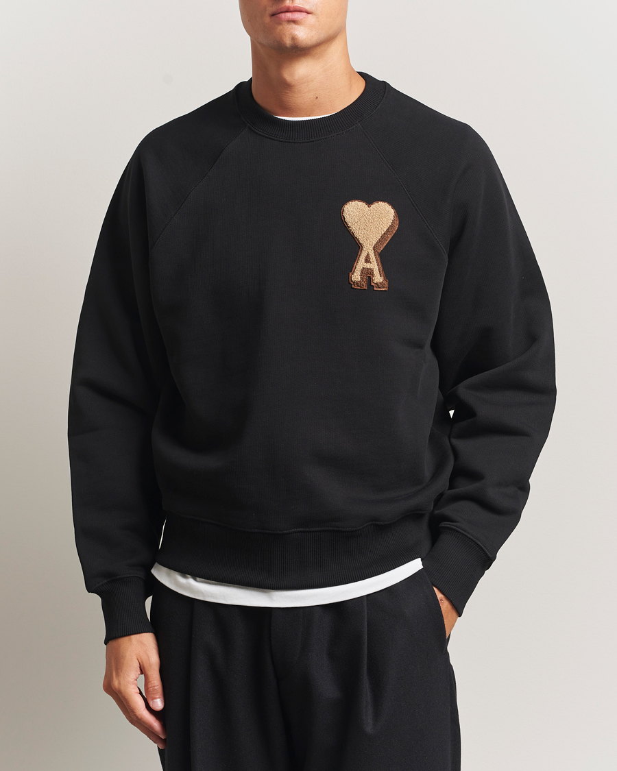 Herr | Tröjor | AMI | Patch Heart Sweatshirt Black