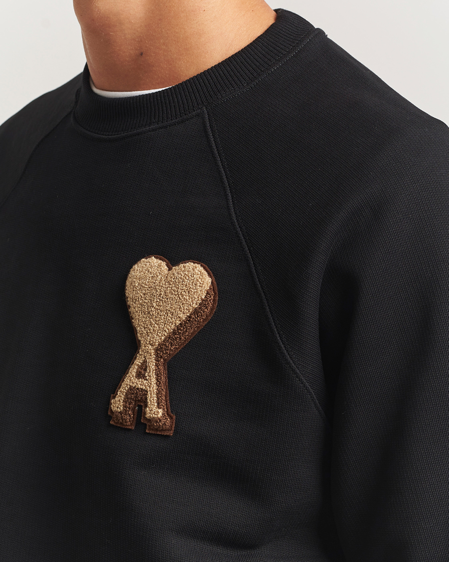 Herr | Tröjor | AMI | Patch Heart Sweatshirt Black