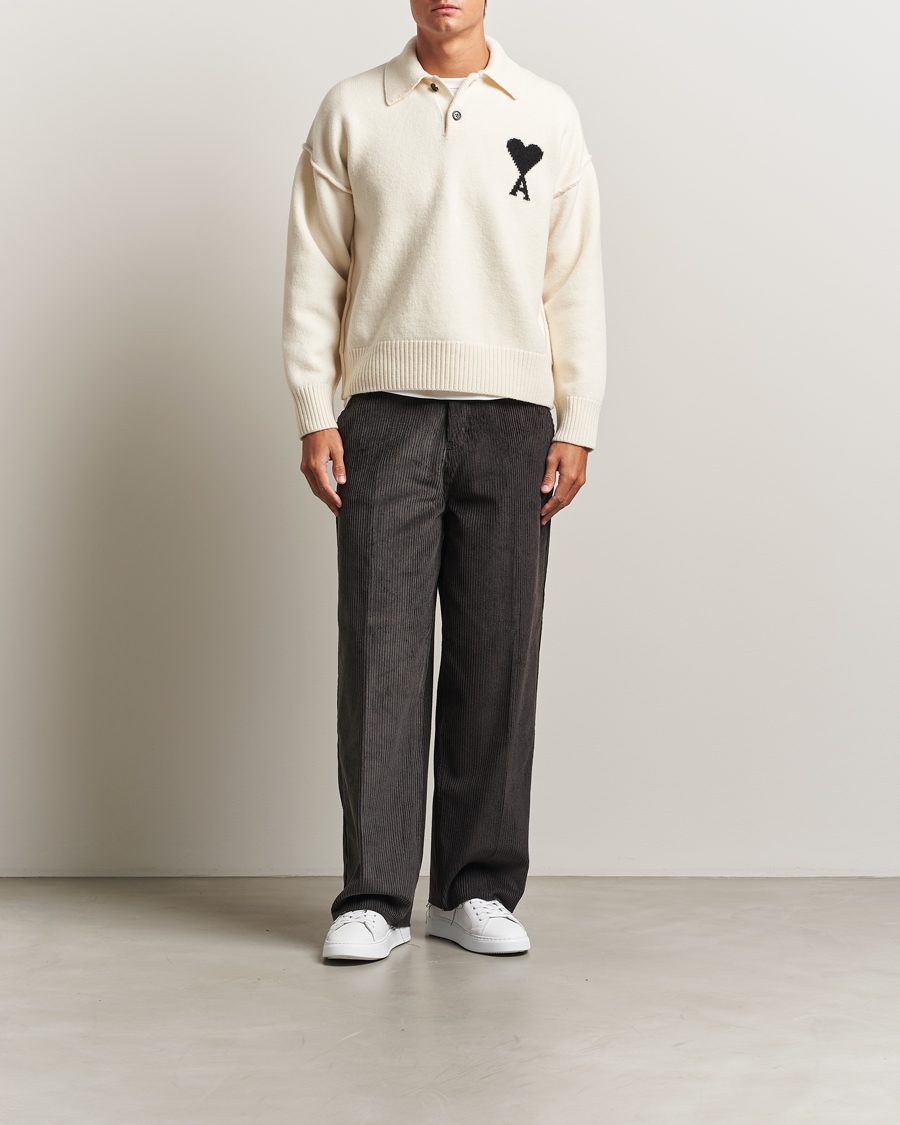 Herr | Byxor | AMI | Corduroy Trousers Anthracite