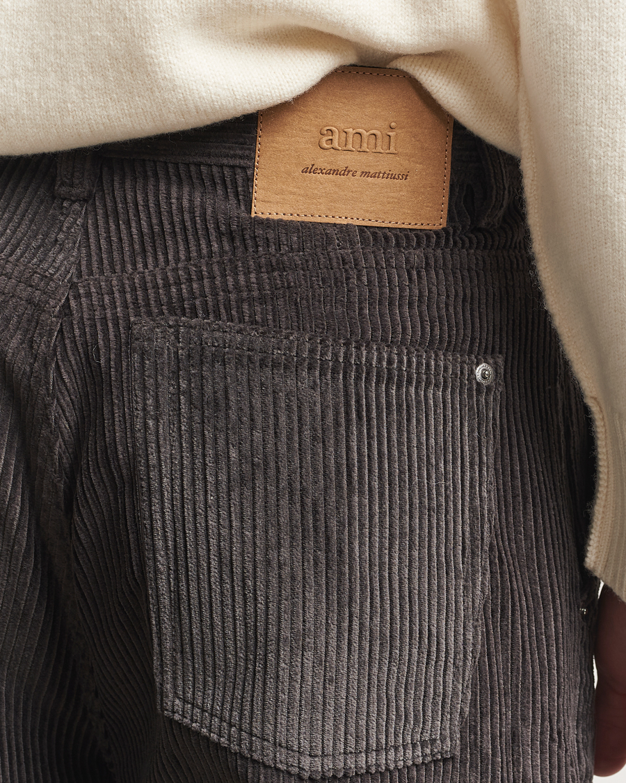 Herr | Byxor | AMI | Corduroy Trousers Anthracite