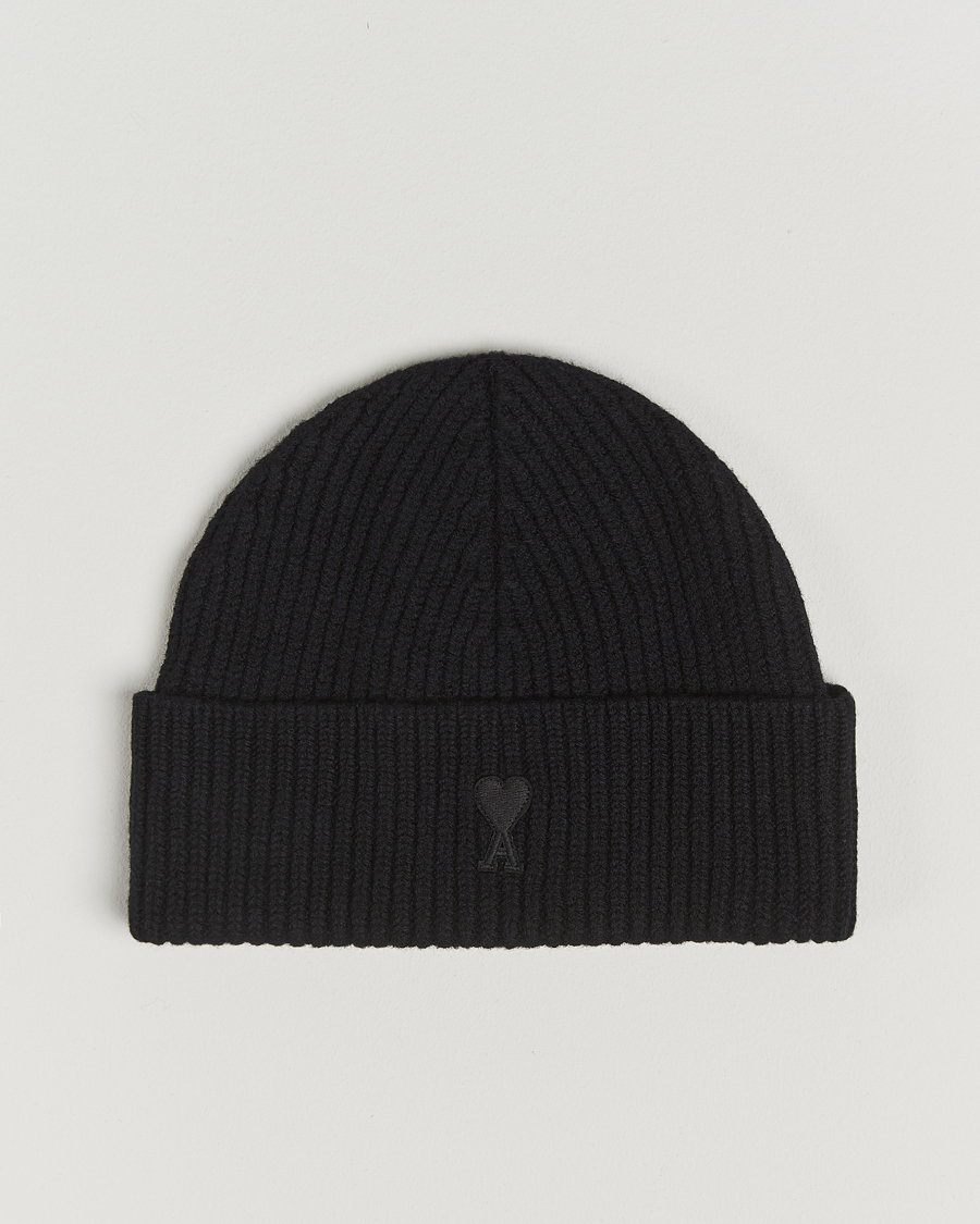 Herr | Mössor | AMI | Heart Logo Beanie Black