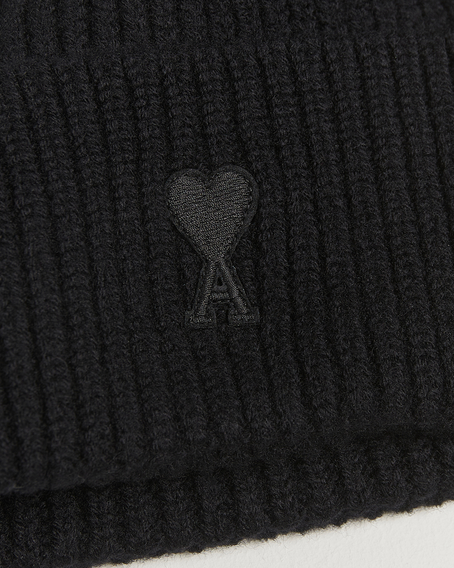Herr | Mössor | AMI | Heart Logo Beanie Black