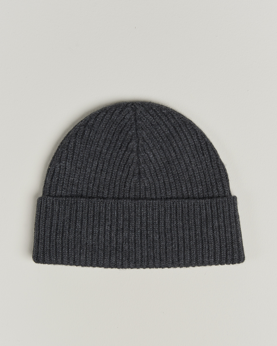 Herr | Mössor | AMI | Heart Logo Beanie Dark Grey