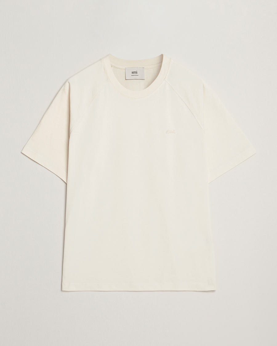 Herr | T-Shirts | AMI | Signature Logo T-Shirt Ivory