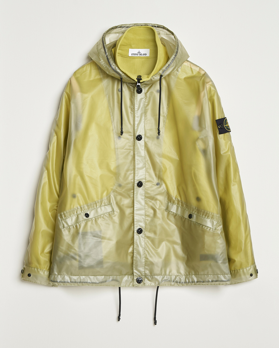 Herr | Jackor | Stone Island | Translusent Cover Moleskin Short Parka Green
