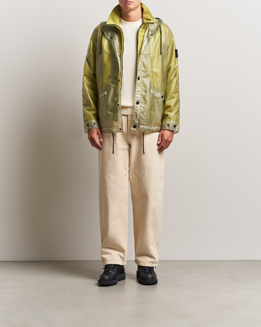 Herr | Jackor | Stone Island | Translusent Cover Moleskin Short Parka Green