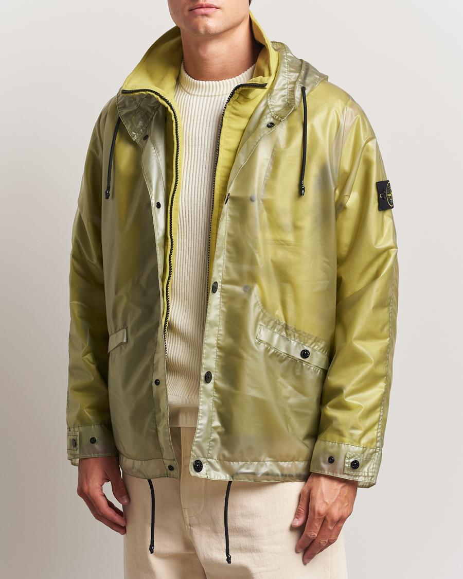 Herr | Jackor | Stone Island | Translusent Cover Moleskin Short Parka Green