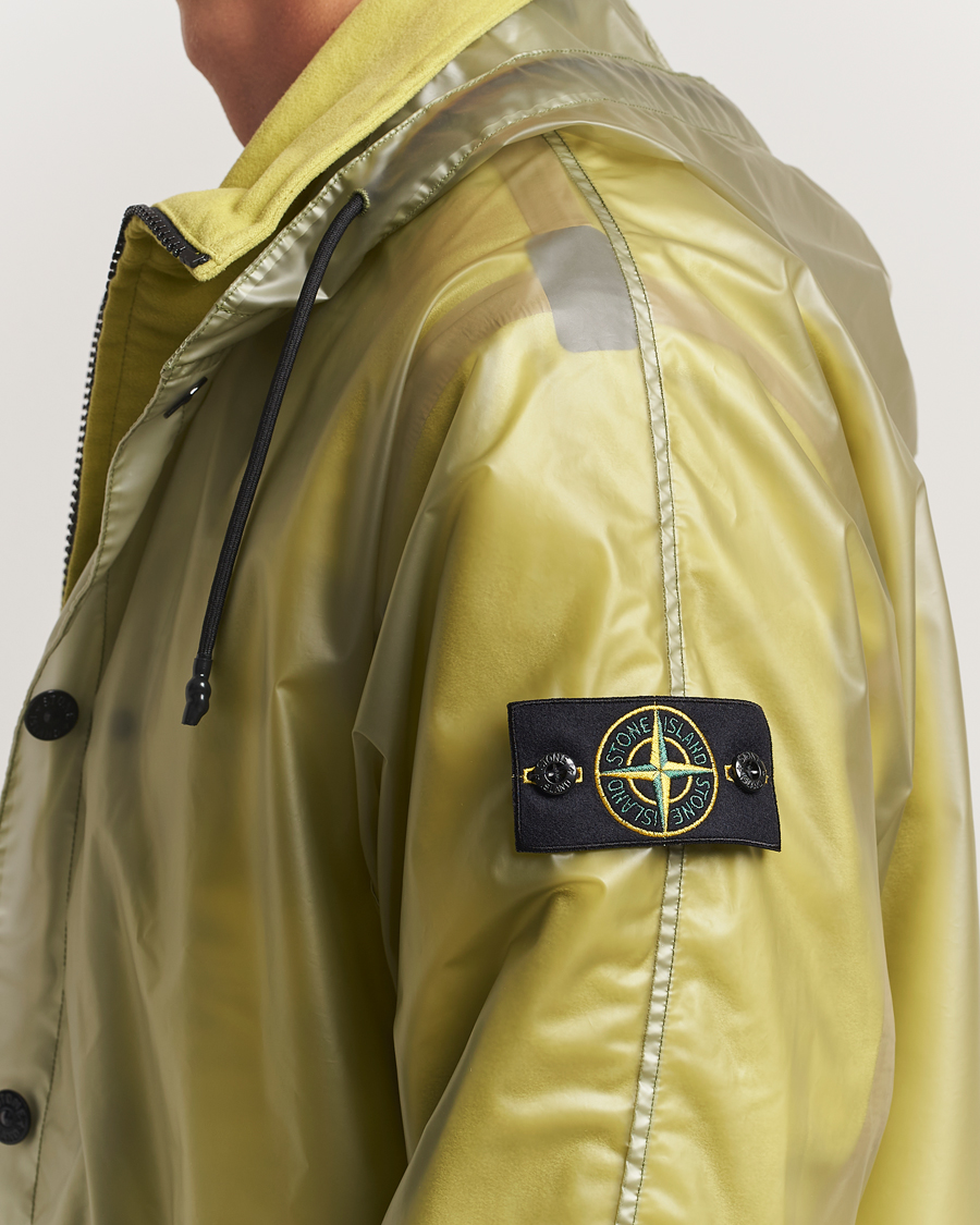 Herr | Jackor | Stone Island | Translusent Cover Moleskin Short Parka Green