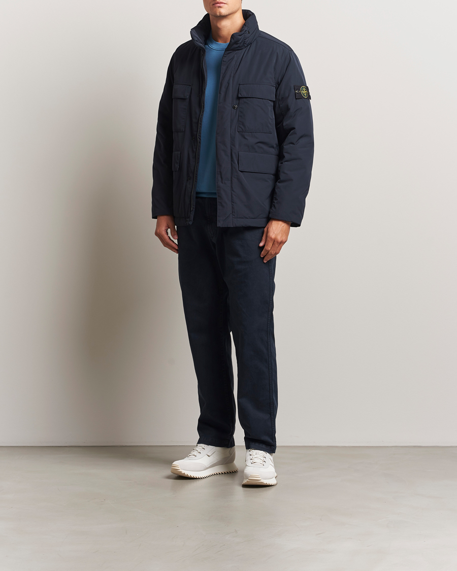 Herr | Jackor | Stone Island | Micro Twill Padded Field Jacket Navy