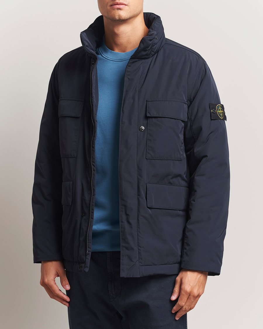 Herr | Jackor | Stone Island | Micro Twill Padded Field Jacket Navy